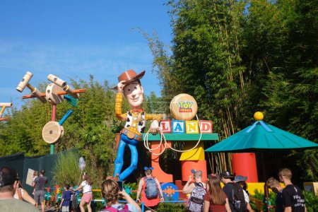 Téléchargez les photos : Woody Photo Op Toy Story Land Disney World Hollywood Studios - en image libre de droit