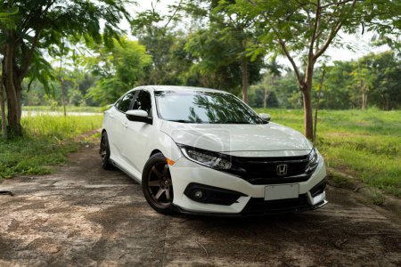 Photo for A Honda Civic Rs car in garden - Royalty Free Image