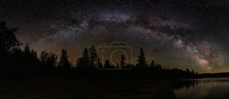 Photo for A panoramic view of the Milky way arch at Algonquin, Ontario Canada - Royalty Free Image