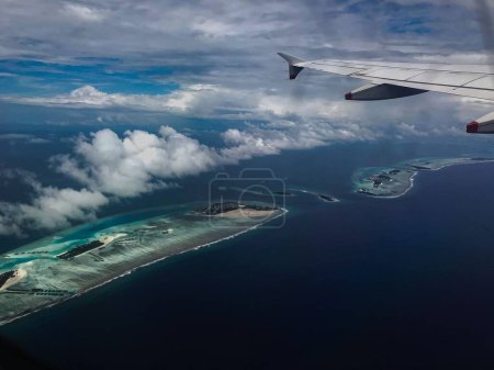 Photo for Top view of islands in Maldives - Royalty Free Image