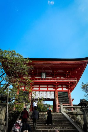 Photo for A vertical shot of the Niomon Gate of Kiyomizu-Dera temple in Kyoto, Japan - Royalty Free Image