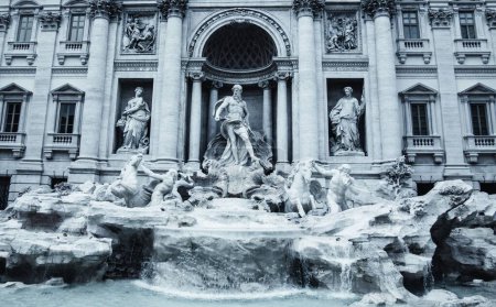 Photo for An iconic shot of sculptures at Trevi Fountain in Rome, Italy - Royalty Free Image