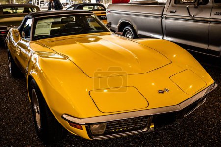 Photo for A luxury yellow vehicle on show at the Barrett-Jackson Auction in Scottsdale, Arizona - Royalty Free Image