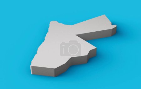 Photo for A 3D illustration of the Jordan map cartography and topology - Royalty Free Image