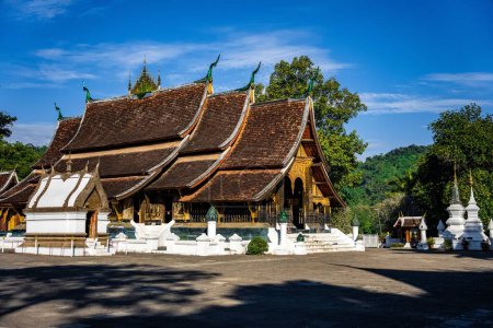 Photo for A scenic view of the beautiful architecture of Wat Xiengthong temple located in Luang Phrabang, Laos - Royalty Free Image