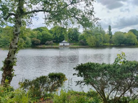 Photo for A beautiful view of the Walsall Arboretum park on a cloudy day in England, UK. - Royalty Free Image
