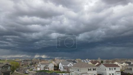Photo for A landscape view of the modern houses on a clouded day - Royalty Free Image