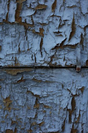 Téléchargez les photos : Un gros plan vertical d'une vieille texture de porte en bois bleu endommagé - en image libre de droit