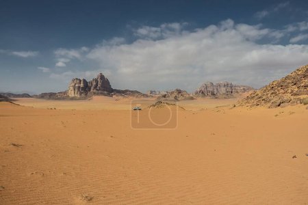 Photo for A beautiful shot of the Wadi Rum Desert during the day in Jordan - Royalty Free Image