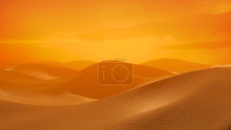 A desert landscape with sand dunes