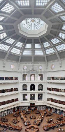 Photo for A vertical shot of State Library Victoria from inside. Melbourne, Australia. - Royalty Free Image