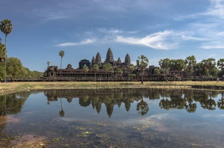 Foto de Una hermosa toma del Templo Angkor Wat en Siem Reap, Camboya - Imagen libre de derechos