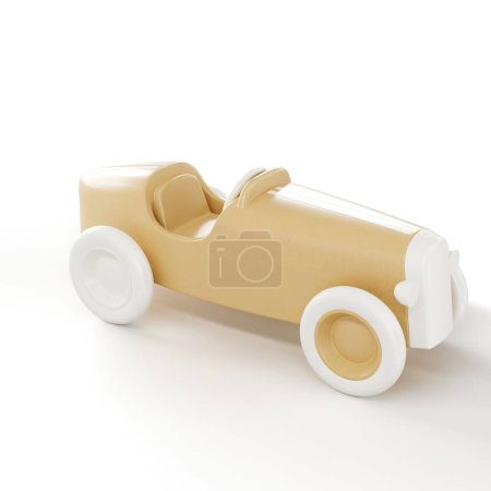 Photo for A 3d illustration of a toy car isolated on a white background - Royalty Free Image