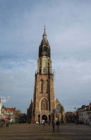 Photo for The old church of Delft in Netherlands in the city center - Royalty Free Image