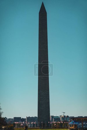 Photo for A vertical shot of the famous Washington Monument in the USA against clear sky - Royalty Free Image