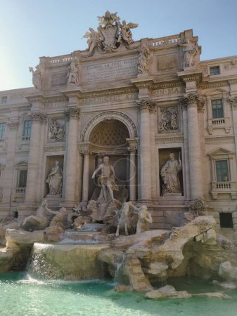 Photo for A vertical shot of the Trevi Fountain, Rome - Royalty Free Image