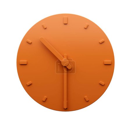 Téléchargez les photos : Illustration en 3D d'une icône d'horloge orange Premium sur fond d'icône blanche - en image libre de droit