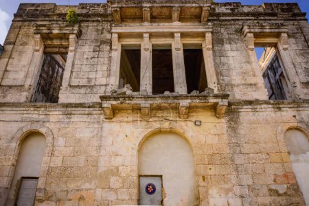 Das Äußere eines alten Gebäudes in den Matanzas, Kuba