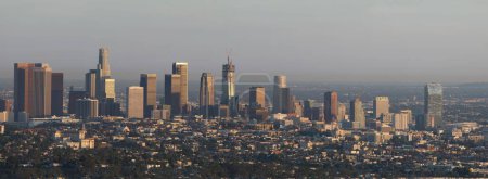 A panoramic view of Los Angeles Skyline during the day