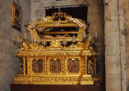 Téléchargez les photos : Un gros plan du Christ couché de la Collégiale de Gandi à Valence, Espagne - en image libre de droit