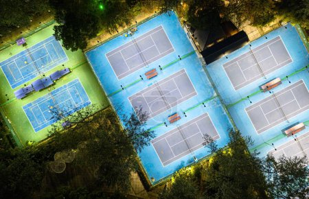 Photo for A bird's eye view of court for sport competitions - Royalty Free Image