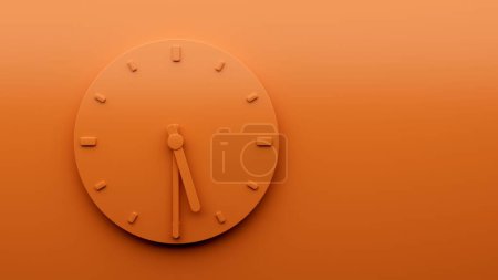 Téléchargez les photos : Illustration en 3D d'une icône Premium Gold Clock sur fond d'icône orange - en image libre de droit