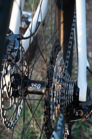 Photo for A closeup shot of a Yeti SB 115 Mountain Bike chain - Royalty Free Image