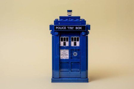Téléchargez les photos : Le Lego du TARDIS du Dr Who de la BBC - en image libre de droit
