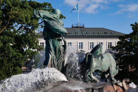 Foto de La fuente Gefion con el carro de toros estatua en Copenhague, Dinamarca - Imagen libre de derechos