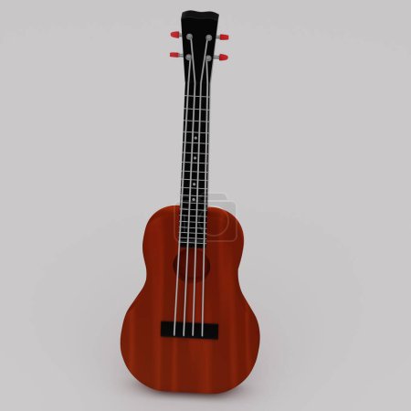 Téléchargez les photos : Une guitare classique rendue 3d parfaite pour un projet de design - en image libre de droit