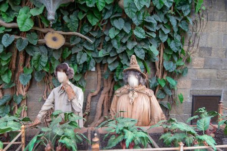 Photo for The Mandrakes and student figurines in the greenhouse on the Harry Potter Studio Tour - Royalty Free Image