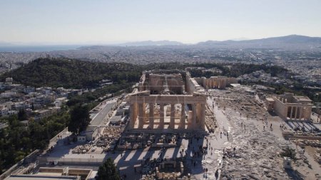 Foto de Una vista aérea de la Acrópolis de Atenas, Grecia - Imagen libre de derechos