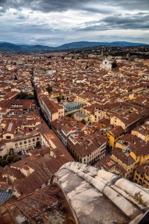 Photo for An aerial view of cityscape surrounded by buildings in Florence - Royalty Free Image
