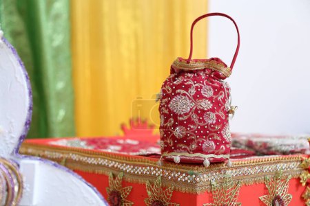 Photo for A selective focus shot of an Indian Pakistani wedding decorations setup - Royalty Free Image