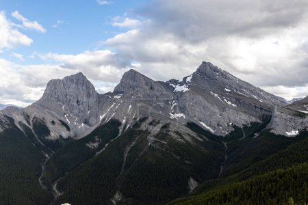 Photo for The Three Sisters trio of peaks in Canmore, Alberta, Canada. - Royalty Free Image