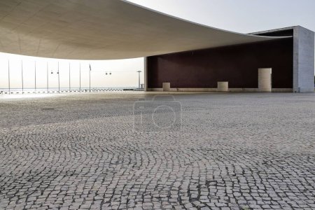 Foto de Los detalles arquitectónicos del Pabellón de Portugal inaugurado en la Expo 98 de Lisboa - Imagen libre de derechos