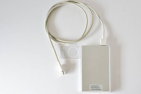 Photo for A closeup of a 5000 mAh portable power bank over the white background - Royalty Free Image