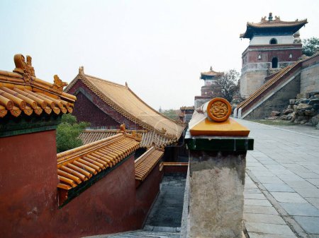 Téléchargez les photos : Les monuments de l'ancien palais d'été (Yuanmingyuan) dans le district de Haidian, Pékin, Chine - en image libre de droit