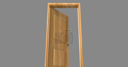 Photo for Isolated door 3d illustration rendering - Royalty Free Image
