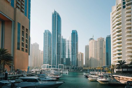 Téléchargez les photos : C'est le quartier de Dubai Marina à Dubaï - en image libre de droit