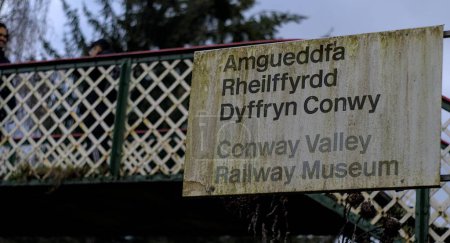 Photo for A sign with text ' conway valley railway museum' - Royalty Free Image