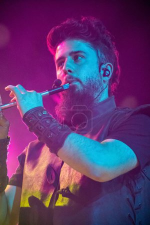 Photo for A beautiful view from a concert of the folk-rock band Celtian in Madrid - Royalty Free Image