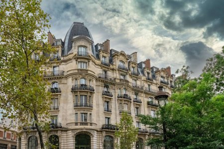 Photo for Paris, typical facade, building boulevard Richard-Lenoir, in the 11e arrondissement - Royalty Free Image