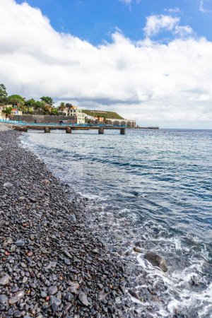 Photo for A beautiful Atlantic island beach in Madeira near Santa Cruz, Portugal - Royalty Free Image