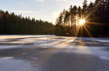 Téléchargez les photos : Une belle vue de la zone de randonnée d'Usmi sous les nuages en Finlande - en image libre de droit