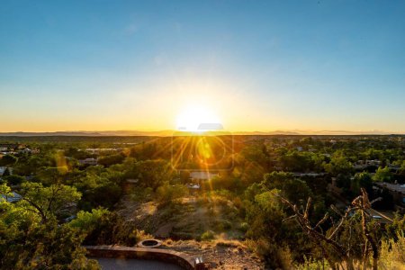 Photo for A scenic view of a mesmerizing sunset over the Santa Fe in New Mexico - Royalty Free Image