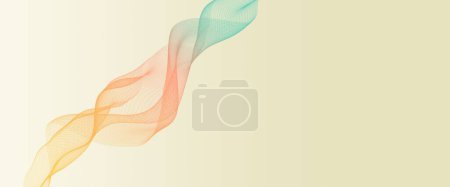 Photo for Bright gradient background with gradient colored curves and swirls. Technology and data visualization illustration with space for text. - Royalty Free Image