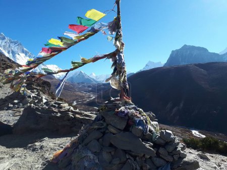 Téléchargez les photos : Une vue rapprochée de la zone marquée dans le trek de Poon Hill, Népal - en image libre de droit