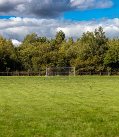 Photo for A football pitch in Abercwmboi, South Wales. - Royalty Free Image