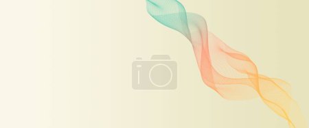 Photo for Bright gradient background with gradient colored curves and swirls. Technology and data visualization illustration with space for text. - Royalty Free Image